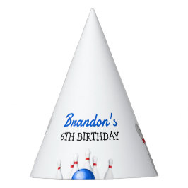 Fun Red and Blue Bowling Kindergeburtstag Partyhütchen