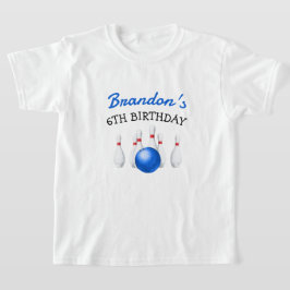 Fun Red and Blue Bowling Kindergeburtstag T-Shirt
