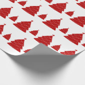 Fun Red and White Christmas Tree Geschenkpapier (Ecke)