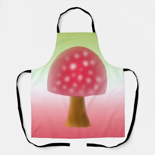 Fun Red and White Mushroom Art Schürze (Vorderseite)