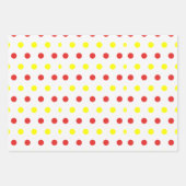 Fun Red and Yellow Polka Dots Geschenkpapier Set (Vorderseite)
