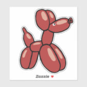 Fun Red Ballon Hunde Tierdesign Aufkleber (Blatt)