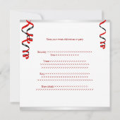 Fun Red Balloons Special Party Event Einladung (Rückseite)