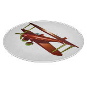 Fun Red-Bi-Flugzeug-Luftfahrt Schneidebrett (Ecke)