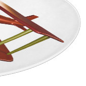 Fun Red-Bi-Flugzeug-Luftfahrt Schneidebrett (Ecke)