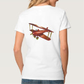 Fun Red-Bi-Flugzeug-Luftfahrt T-Shirt (Rückseite)