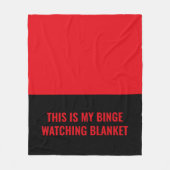 Fun Red Black Custom Quote Watching Fleecedecke (Vorderseite)
