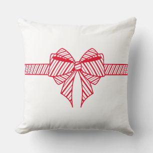 Fun Red Bow Design Kissen