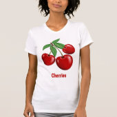 Fun Red Cherries Design Personalisiert T-Shirt (Vorderseite)