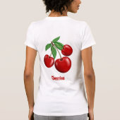 Fun Red Cherries Design Personalisiert T-Shirt (Rückseite)