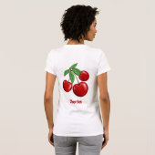 Fun Red Cherries Design Personalisiert T-Shirt (Schwarz voll)