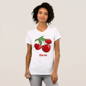 Fun Red Cherries Design Personalisiert T-Shirt (Vorne ganz)