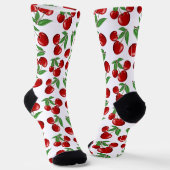 Fun Red Cherries Fruchtprint Socken (Gewinkelt)
