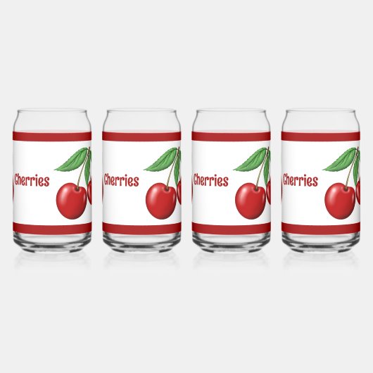 Fun Red Cherries Personalisiert Dosenglas (Links)