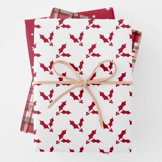 Fun Red Christmas Mix Geschenkpapier Set (Beispiel)