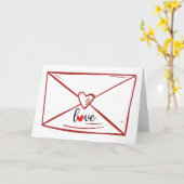 Fun Red Envelope Herz Liebe Karte (Gelbe Blume)