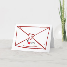 Fun Red Envelope Herz Liebe Karte