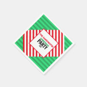 Fun Red & Green Christmas Party Custom Napkin Serviette (Ecke)