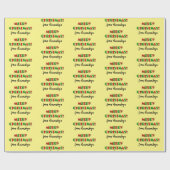 Fun Red & Green "MERRY CHRISTMAS", Individuelle Na Geschenkpapier (Flach)