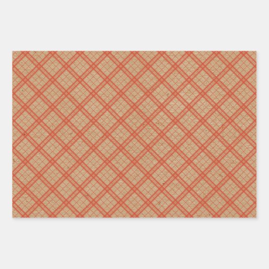 Fun Red Green Yellow Abstrakt Pine Tree Muster Geschenkpapier Set (Vorderseite 3)