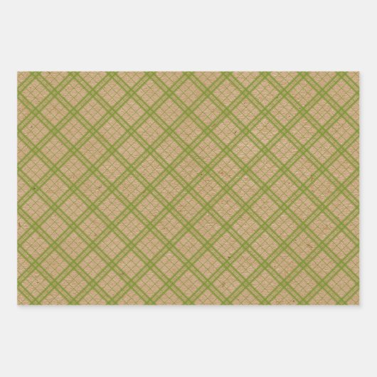 Fun Red Green Yellow Abstrakt Pine Tree Muster Geschenkpapier Set (Vorderseite 2)