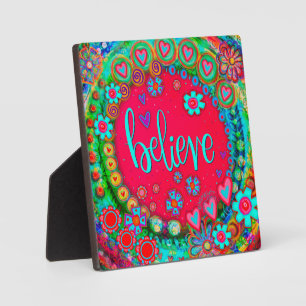 Fun Red Hübsch Whimsical Glaube Inspirivity Easel Fotoplatte