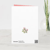 Fun Red Kariert Script Red Berry Frohe Weihnachten (Rückseite)