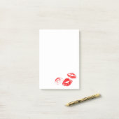 FUN! Red Lipstick Prints Napkins Post-it Klebezettel (Auf Schreibtisch)