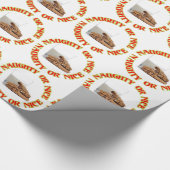 Fun Red Naughty oder Nice Milk and Cookies Gift Wr Geschenkpapier (Ecke)