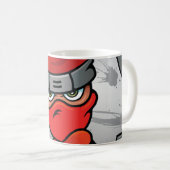 Fun Red Ninja Design Kaffeetasse (VorderseiteRechts)