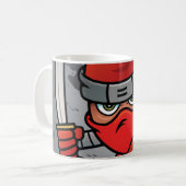 Fun Red Ninja Design Kaffeetasse (Vorderseite Links)