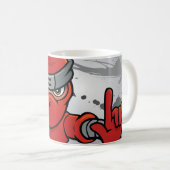 Fun Red Ninja Design Kaffeetasse (VorderseiteRechts)
