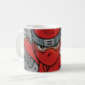 Fun Red Ninja Design Kaffeetasse (Vorderseite Links)