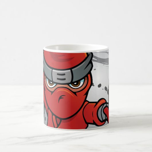 Fun Red Ninja Design Kaffeetasse (Mittel)