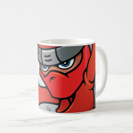 Fun Red Ninja Design Kaffeetasse (VorderseiteRechts)