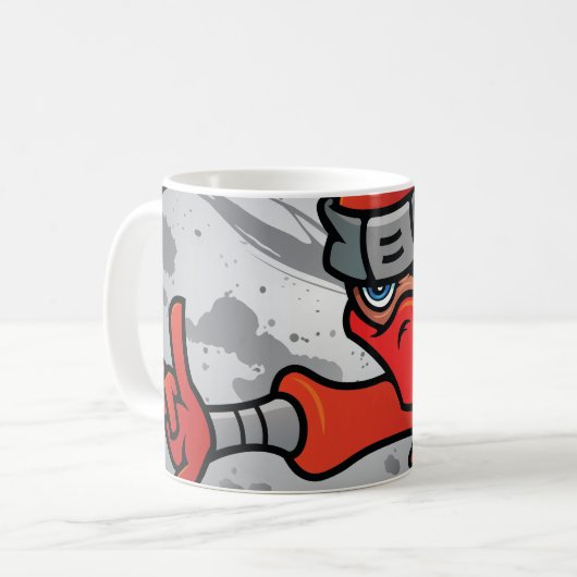 Fun Red Ninja Design Kaffeetasse (Vorderseite Links)