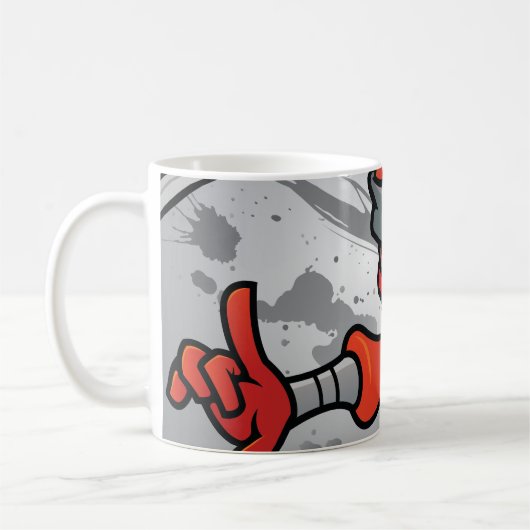 Fun Red Ninja Design Kaffeetasse (Links)