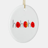 Fun Red Nose Ho Ho Weihnachten Keramik Ornament (Rechts)