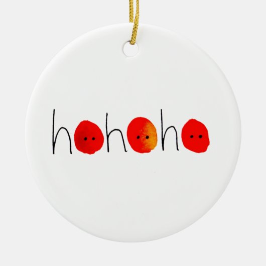 Fun Red Nose Ho Ho Weihnachten Keramik Ornament (Vorne)