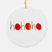 Fun Red Nose Ho Ho Weihnachten Keramik Ornament (Hinten)