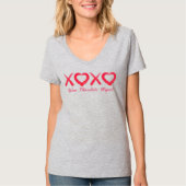 Fun red Not XOXO Liebe küsst Weinschokolade T-Shirt (Vorderseite)