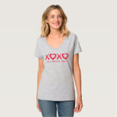 Fun red Not XOXO Liebe küsst Weinschokolade T-Shirt (Vorderseite Vollansicht)