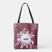 Fun Red Painting Spritzer Name Tote Bag Tasche (Rückseite)