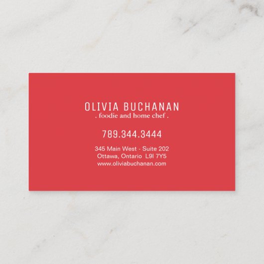 Fun Red Realistic Raspberry Pattern Business Card Visitenkarte (Rückseite)