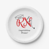 Fun Red RN Graduierung Party Dekoration Pappteller (Vorderseite)