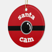 Fun Red Santa Cam Weihnachtsbaum Keramik Ornament (Links)