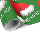 Fun Red Santa Claus Hat HOHOHO Geschenkpapier (Rolleneckpunkt)