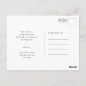 Fun Red Script Green Strumpfs Candy Cane Floral Postkarte (Rückseite)