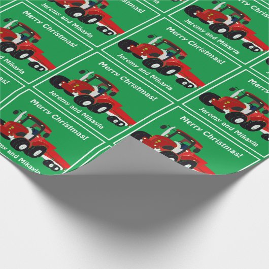 Fun Red Tracker und Trailer Geschenkpapier (Ecke)