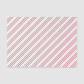 Fun Red & White Candy Strip Festliche Weihnachten Seidenpapier (Vorderseite)